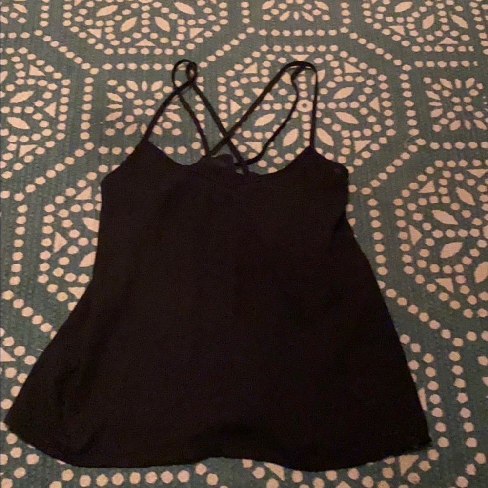 Black Hollister Cross Back Crop Top size XS